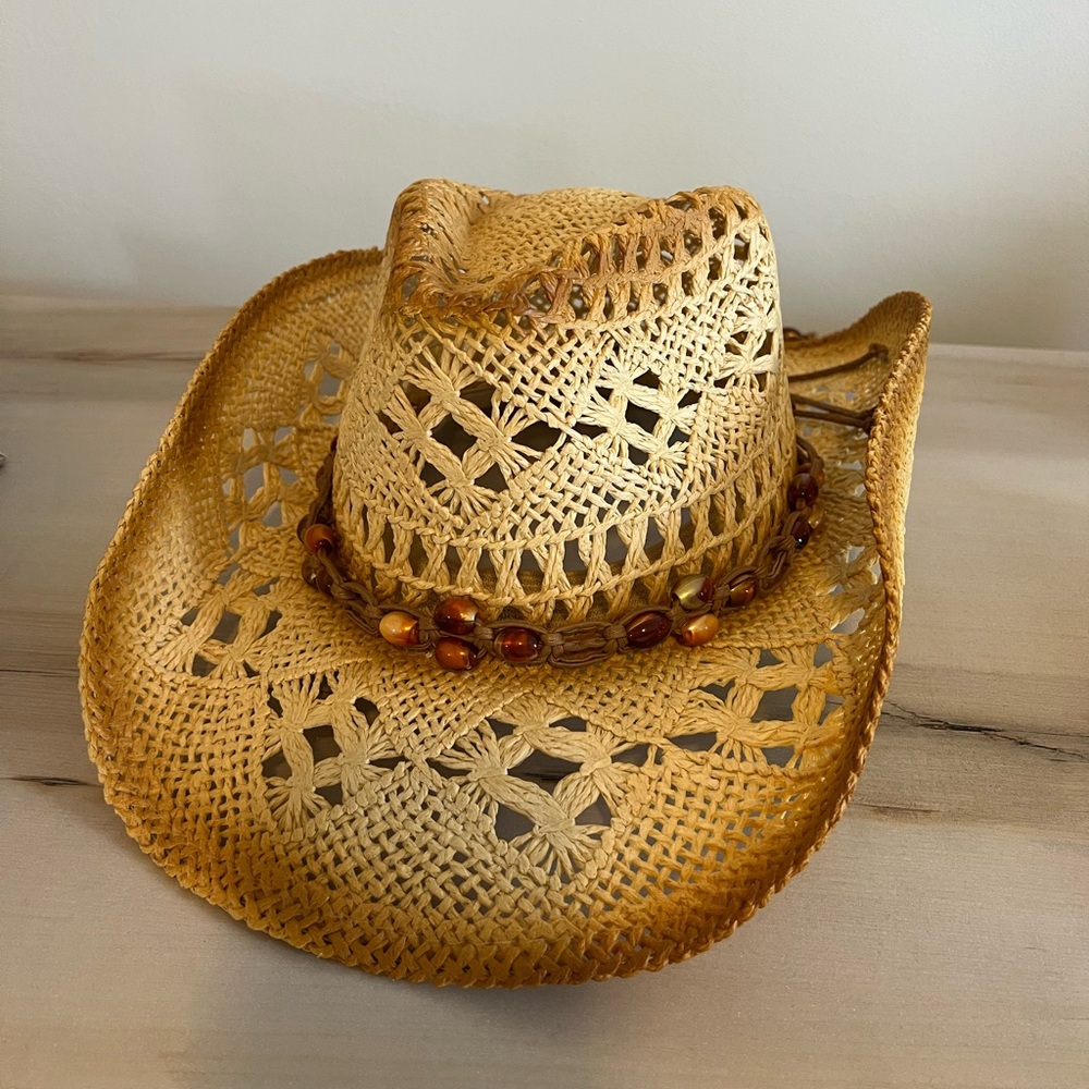Straw cowboy hat